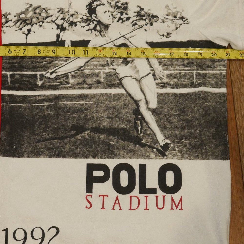 🚫SOLD🚫NWT Polo Ralph Lauren Polo 1992 Javelin P Wing Stadium Polo Shirt Size M - Picture 4 of 6